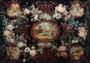 スカゴリアテーブルトップ、1715（塗装済み木材）